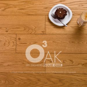 Muestra de Tarima Maciza Tricapa OAK3 Latte